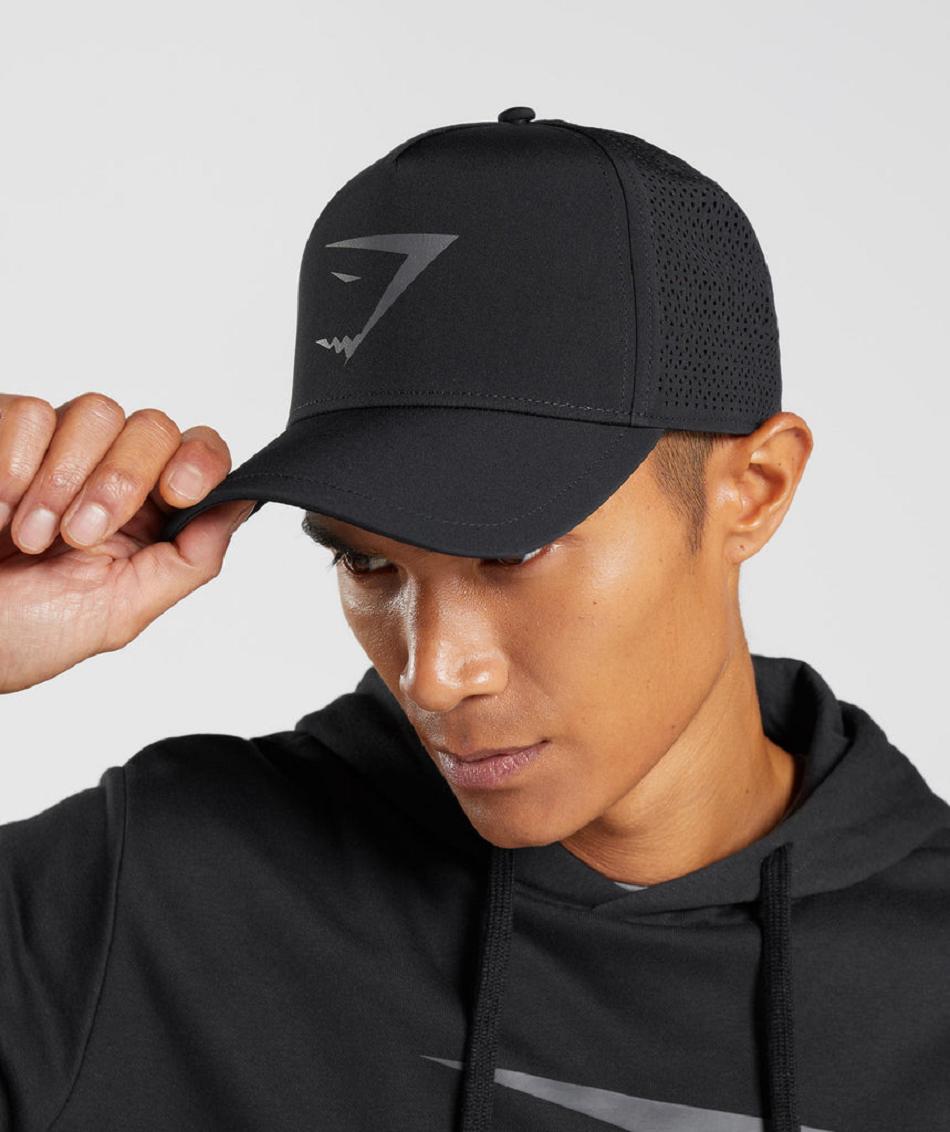 Gymshark Mesh Trucker Ženske Šeširi Crne | HR 4191KOR